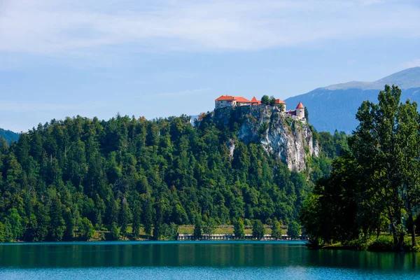 Vista al Castillo de Bled en Eslovenia —  Fotos de Stock