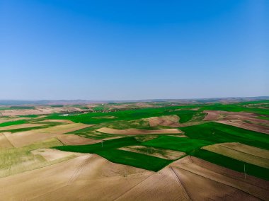 Bereketli ve tarıma elverişli alanlara hava manzarası