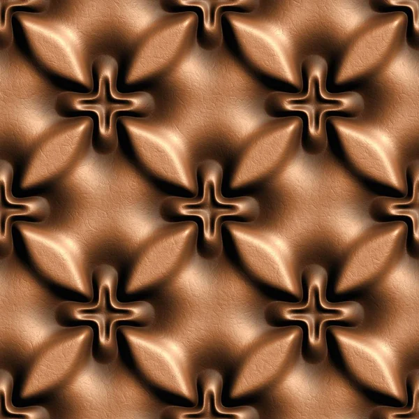 Seamless Tileable Decorative Leather Background Pattern — Stock Photo, Image