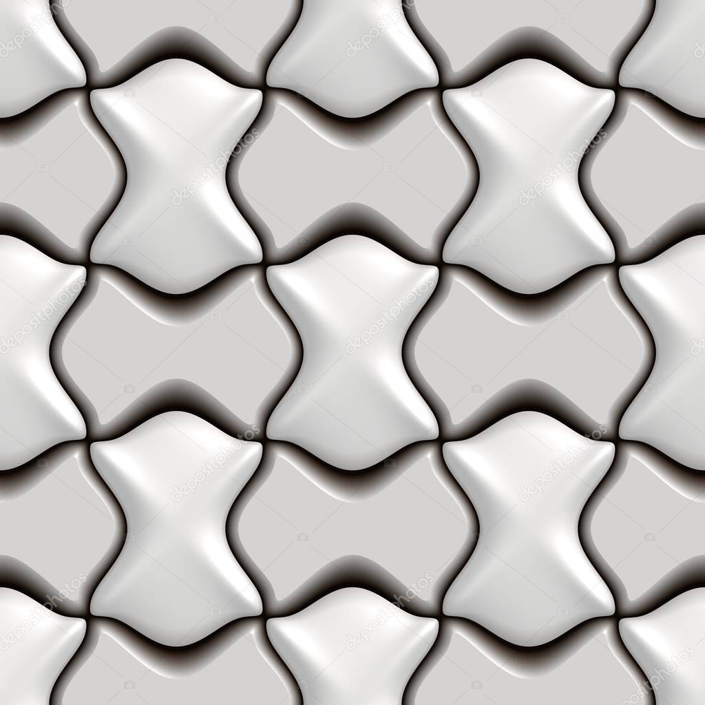 3D effect seamless background, wallpaper decoration pattern.