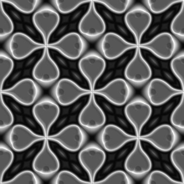 3D efekti sorunsuz arka plan, siyah ve beyaz duvar kağıdı dekorasyon desen.