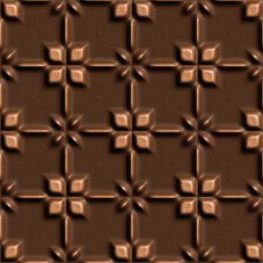 3D efekti sorunsuz arka plan, duvar kağıdı dekorasyon kahverengi deri desen.