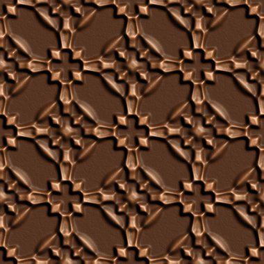 3D efekti sorunsuz arka plan, duvar kağıdı dekorasyon kahverengi deri desen.