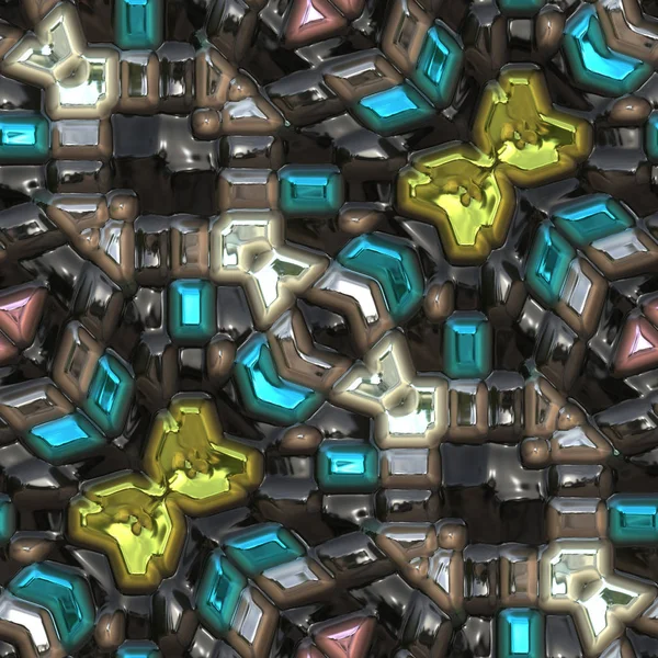 シームレスな抽象的な結晶質感装飾背景パターン — ストック写真
