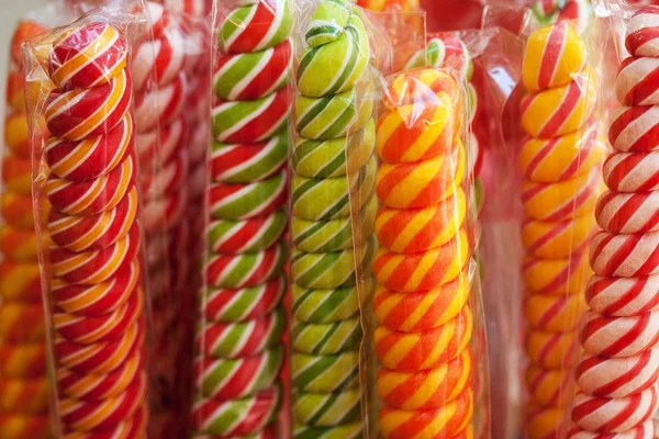 Kerstmis candy canes sluiten van — Stockfoto