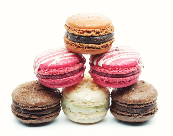 Macaroons over white background — Stock Photo, Image