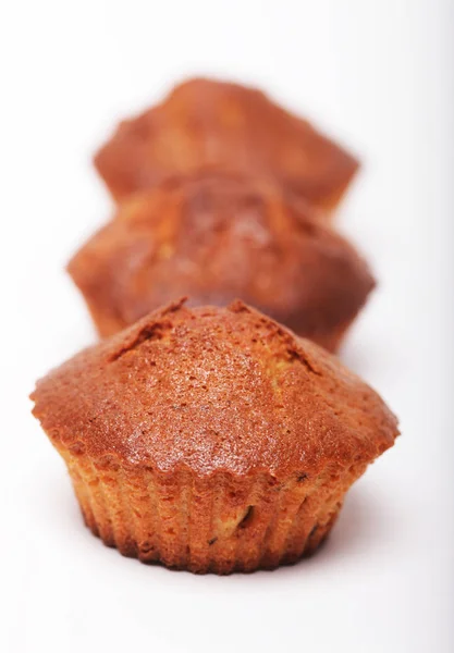 Muffins isoliert auf weiß — Stockfoto