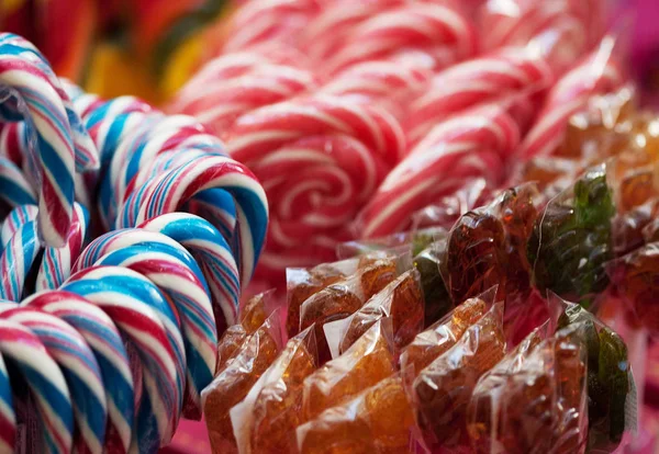 Christmas Candy Canes close up picture, food concept — Stock Photo, Image