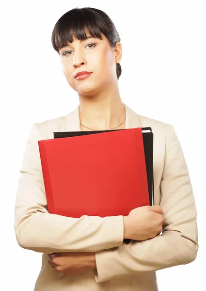 Confident young manager on white background — Stock Photo, Image