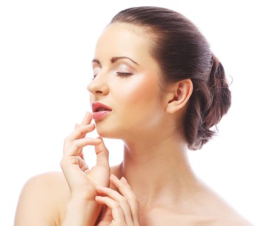 Genç kapanış yapan gözler Kadınların yüzü