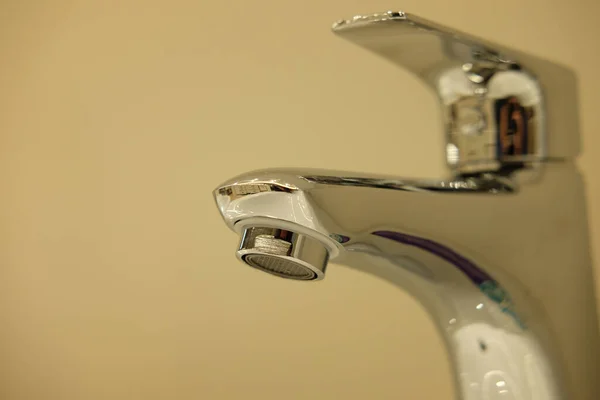 Modern bathroom faucet close -up picture — Stock Photo, Image