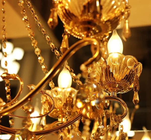 chandeliers in the store, close up