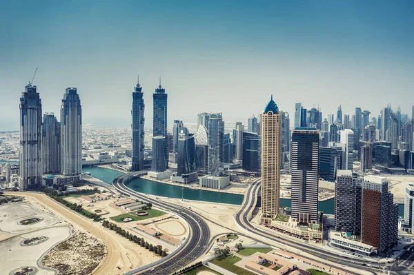 Вид Повітря Хмарочоси Дубая Оае Літній День — стокове фото