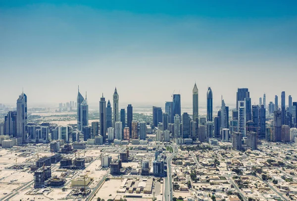 Vista Aérea Del Centro Dubái Emiratos Árabes Unidos Día Verano — Foto de Stock