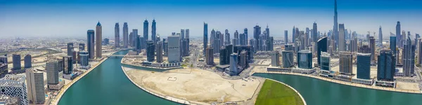 Aerial Panorama View Downtown Dubai Uae Summer Day — Stock Photo, Image