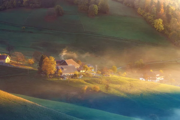 Paisaje Escénico Montaña Otoño Rolling Hills Schwarzwald Alemania Fondo Viaje — Foto de Stock