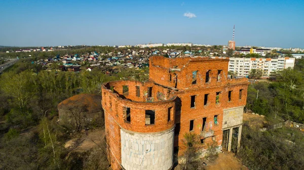Khabarovsk destroyed house near the bridge over the Amur river architects house