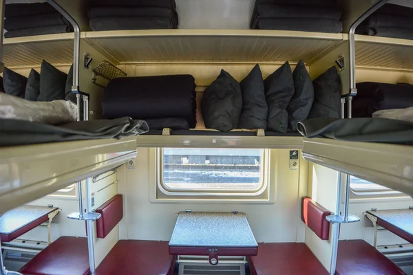 Interior of the Trans-Siberian Express train, connecting Moscow with the Russian Far East, ending in Vladivostok