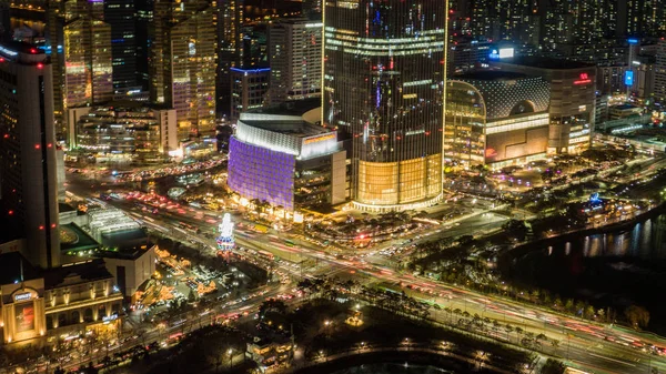 Vista nocturna de Seúl, horizonte de Seúl, Corea del Sur . — Foto de Stock