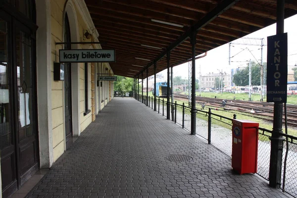 Exterieur Doorgang Van Het Treinstation Van Przemysl Grensstad Tussen Oekraïne — Stockfoto