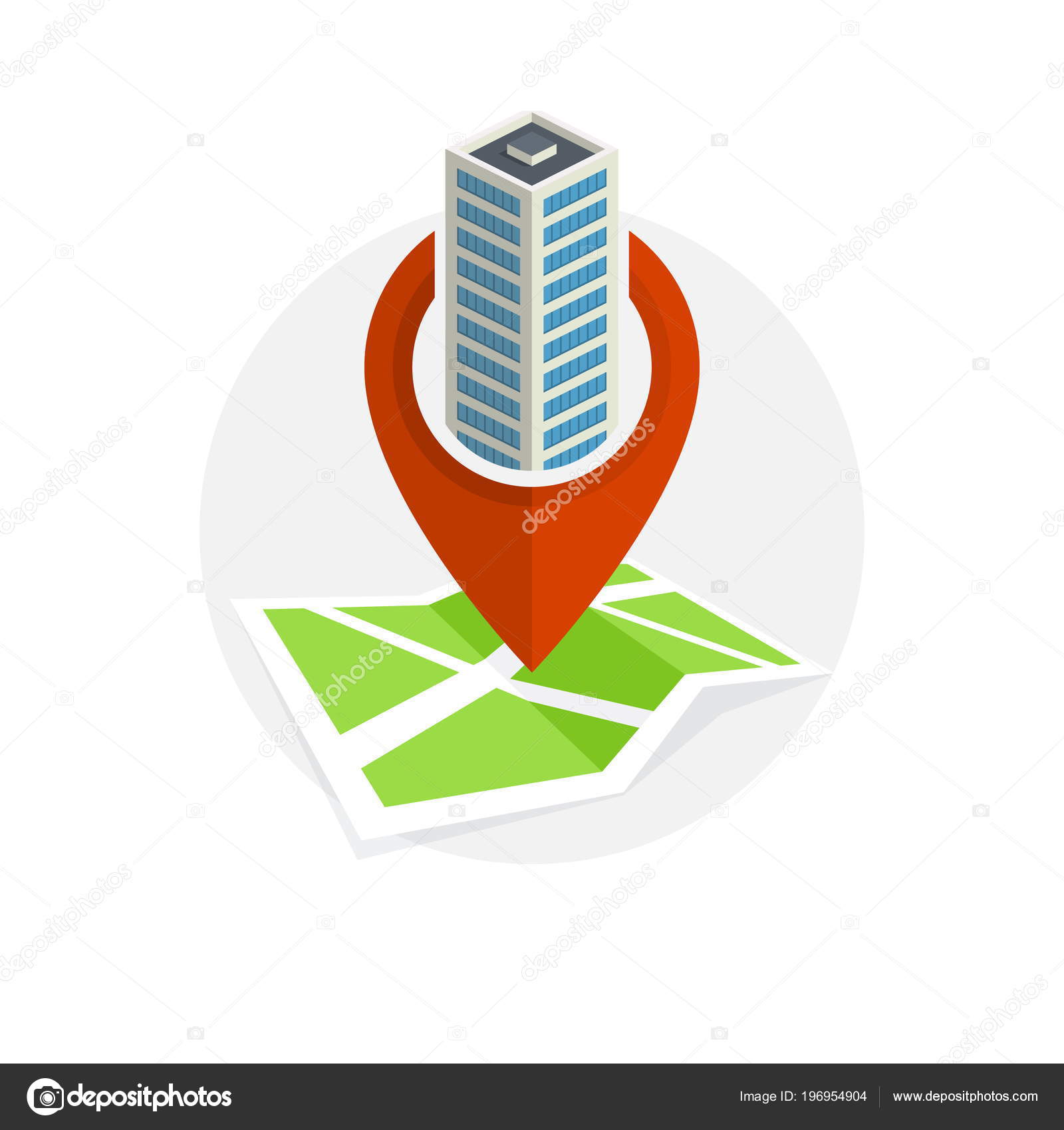 Location Icon. Locating Your Business. Stock Illustration by ©=WaD
