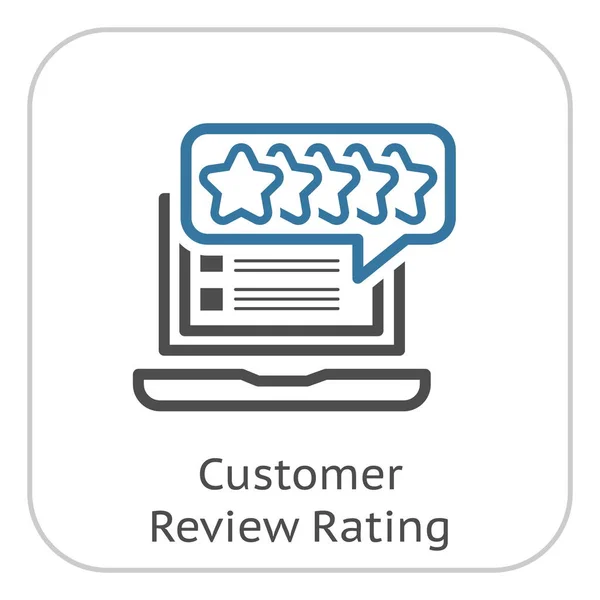 Customer Review Rating Line Icon. — Stock Vector