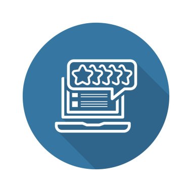 Müşteri değerlendirme çizgisi simgesi.