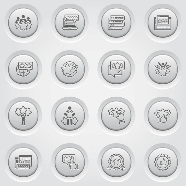 Ensemble simple d'icônes de témoignages — Image vectorielle