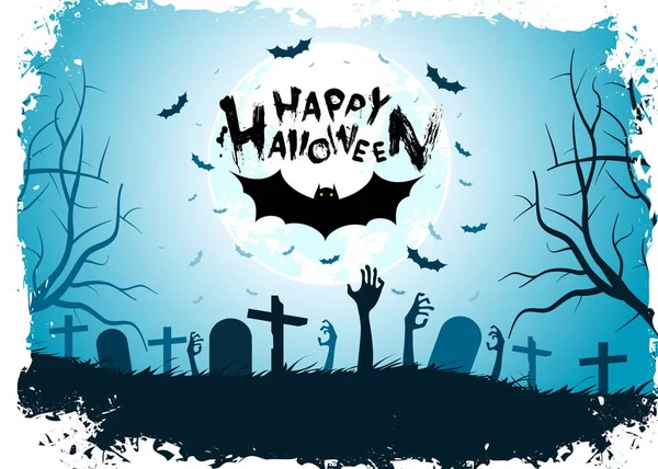 Halloween Background with Bat — Stock Vector