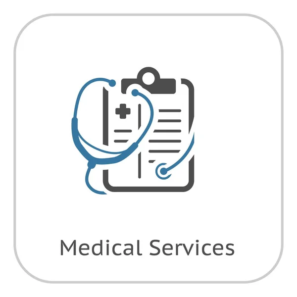 Platte pictogram medische Services — Stockvector