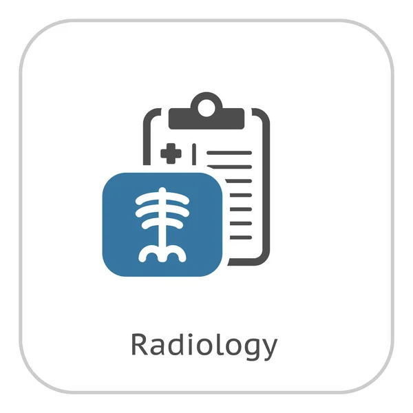Radiology and Medical Services Flat Icon — Stock Vector