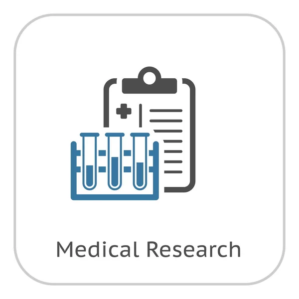 Medical Research Flat Icon — Vector de stoc