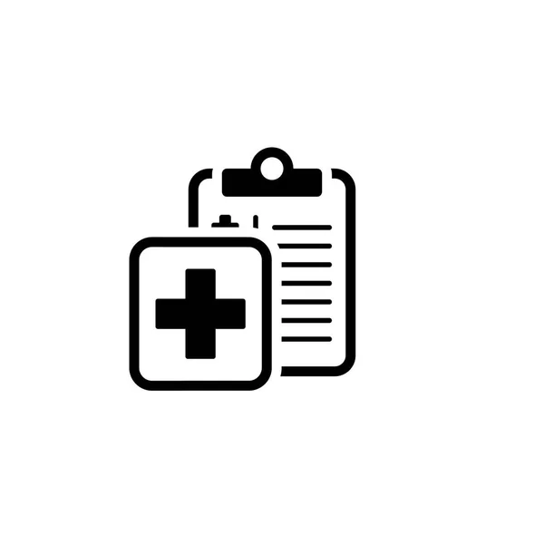 Medisch rapport en diensten platte pictogram — Stockvector