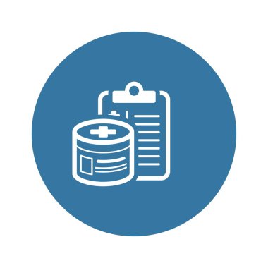 Kan bağışı düz simgesi tasarım. Pano ile kan torbası