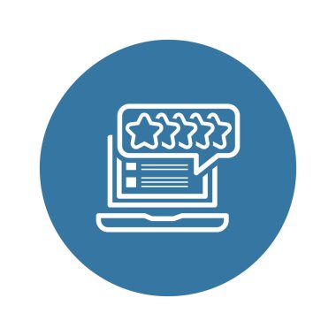 Müşteri gözden geçirme derecelendirme satırı simgesi. Müşteri memnuniyeti sembolü. Müşteri ilişkileri yönetimi. İzole UI öğesi.