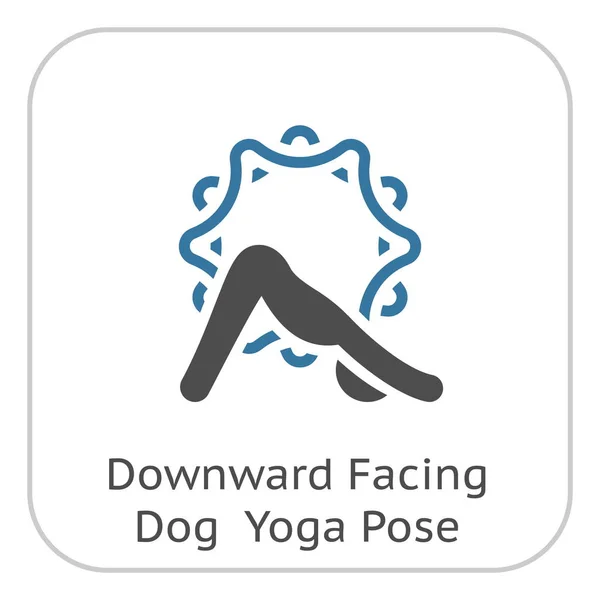 Yoga Hacia Abajo Frente Postura Del Perro Poses Yoga Diseño — Archivo Imágenes Vectoriales