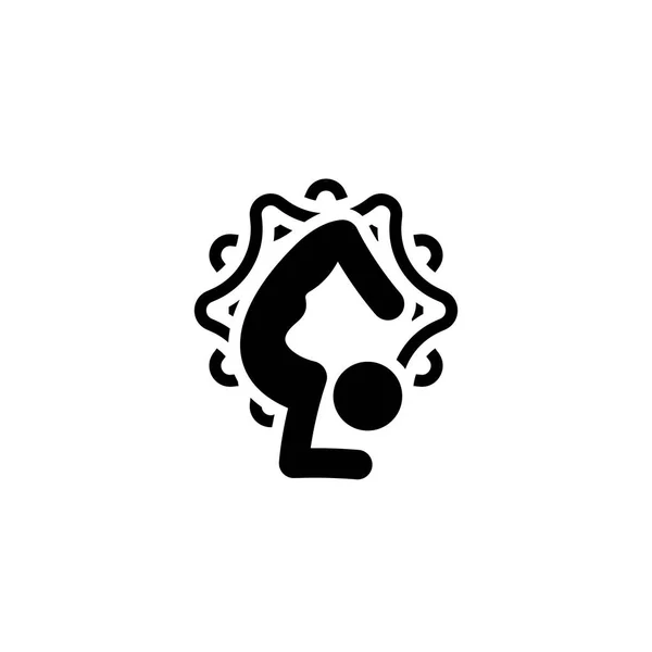 Yoga Scorpion Pose Icon. Diseño plano Ilustración aislada . — Archivo Imágenes Vectoriales