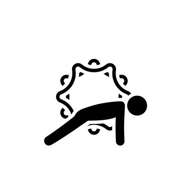 Yoga Plank Pose Icon. Diseño plano Ilustración aislada . — Archivo Imágenes Vectoriales