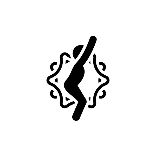 Silla de Yoga Pose Icon. Diseño plano Ilustración aislada . — Vector de stock