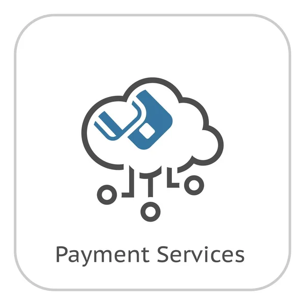 Serviços de pagamento simples Vector Line Icon — Vetor de Stock