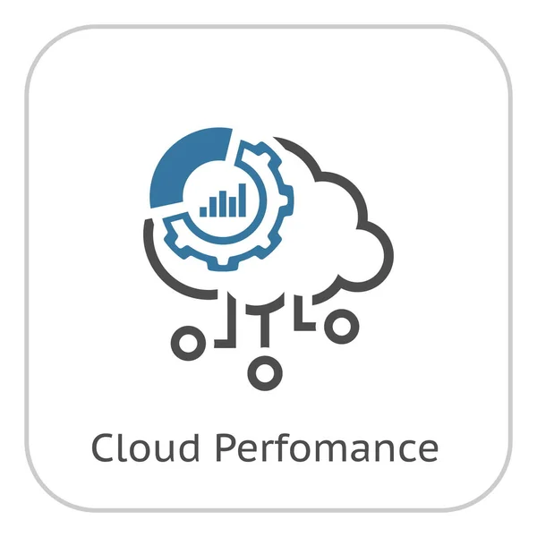 Icono de Vector de Perfomance de Nube Simple Vector de stock