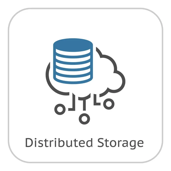 Ícone de vetor de armazenamento distribuído simples Ilustração De Stock