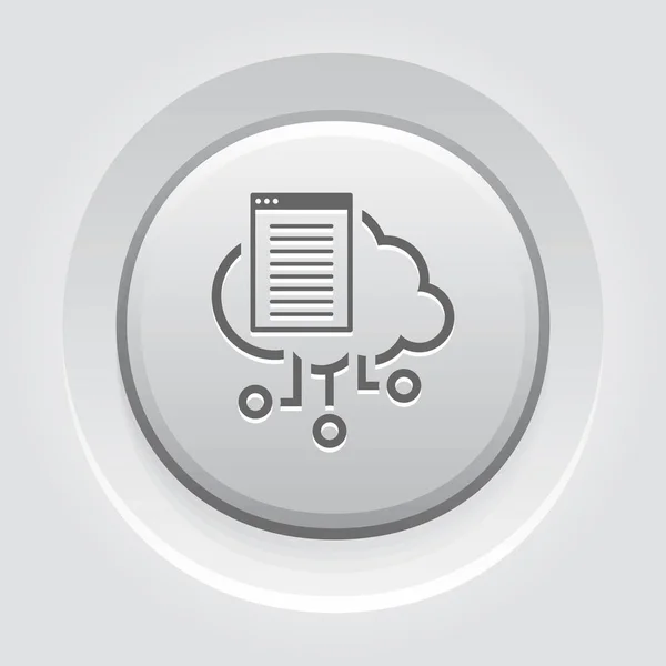 Simple Cloud Documents Vector Icon — Stock Vector