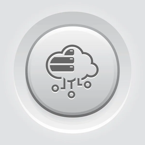 Simple Cloud Database Vector Icon — Stock Vector