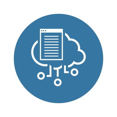 Basit Bulut Belgeleri Vektör Simgesi