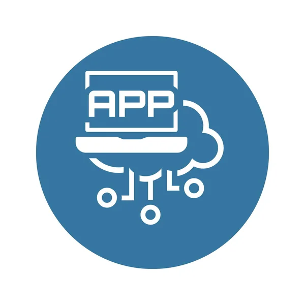 Icona della linea vettoriale APP desktop semplice — Vettoriale Stock