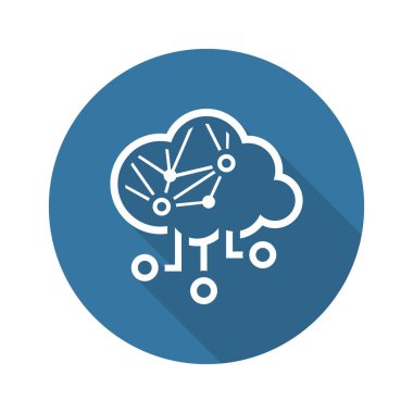 Basit Bulut Bilgi İşlem Vektör Simgesi