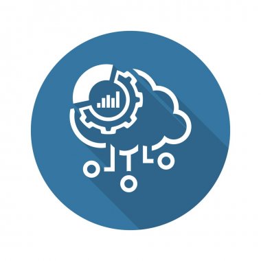 Basit Bulut Perfomance Vektör Simgesi