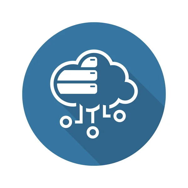 Sencillo Cloud Database Vector Icon — Vector de stock