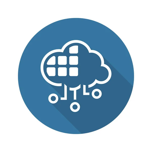 Icono de Vector de Servicios de Nube Simple — Vector de stock